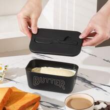 High Quality PP Material Butter Container, Suitable For Refrigerator Storage, Easy To Clean, Ideal For Hotels, Homes And Restaurants. Butter Container, Food Storage Box, Plate And Butter Dish With Lid. - View 7