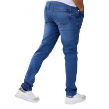 Slim Fit Stretch Denim Pants For Men John Silver - Blue - View 3