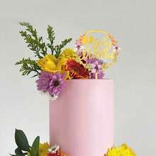 Bộ 1/3/6 chiếc phụ kiện trang trí bánh kem hình hoa bằng acrylic với chữ "Feliz Dia Mama" (Ngày của Mẹ), thích hợp để trang trí bánh kem trong bữa tiệc Ngày của Mẹ. - Nhiều màu - Xem 5