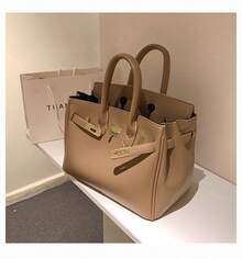Women Top Handle Bags - Khaki - View 5