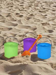 5pcs Multi-Functional Foldable Water Buckets, Portable Collapsible Outdoor Fishing Bucket, Camping Bucket, Beach Bucket, Paint Brush Cleaning Bucket - A - View 3