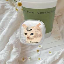 1个兼容Galaxy Buds Pro / Galaxy Buds 2 Pro / Galaxy Buds Live / Galaxy Buds FE / Galaxy Buds 4的时尚多功能透明软耳机保护套，采用UV印刷可爱猫咪图案，无线耳机2 Pro透明简约保护套 - 無色 - 查看 4