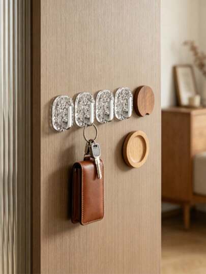 Bộ 8 móc dán tường phòng tắm 4/1 - Giá đựng đồ gắn tường, thiết kế họa tiết băng hà, chất liệu nhựa bền, không cần khoan, thích hợp cho nhà bếp và phòng tắm. Móc treo đồ dùng phòng tắm & nhà bếp, thiết kế hiện đại, dễ lắp đặt. Thích hợp cho Ngày của Mẹ/Lễ hội/Mùa tựu trường.