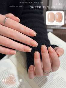 XEIJAYI 15ml Esmalte de uñas en gel color nude, manicura semi-permanente que se retira con remojo, para salón UV/LED o uso DIY - rosa desnudo - Ver 5
