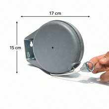 Retractable Wall-Mounted Clothesline, 15m Cord, Multi-Angle Design, Supports 13kg. - 查看 6