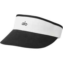 Alo Yoga Colorblock Visor Color-Block Design Cotton Sun Hat, Unisex And Couple Style. - 黑與白 - 查看 1