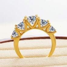 1 chiếc nhẫn bạc S925 đính đá Moissanite tròn 3.6ct, trang sức nhẫn đính hôn/cưới cho nữ, đeo hàng ngày, kèm hộp quà. - A 3.6CT - Xem 3
