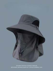 Chapeau de soleil détachable pour hommes d'été, seau imperméable à séchage rapide pour l'extérieur, protection solaire, convient pour l'extérieur, la randonnée, la chasse, respirant, les festivals, les voyages - A - Voir 4