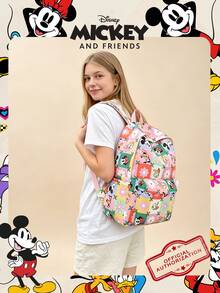 1pc Disney Authorized Mickey Mouse Pattern Backpack, Large Capacity Student School Bag With Laptop Compartment, Casual Backpack, Sports Backpack, Cartoon Backpack, Suitable For Girls, Students, Teenagers, Graduates For Daily Use, Travel, Shopping, School - Multicolor - View 7