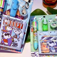 Bộ văn phòng phẩm Snoopy Peanut Comics 4 món/bộ, đồ dùng học tập 4 trong 1, quà tặng học sinh/tiệc tùng/mùa tựu trường (Kiểu ngẫu nhiên) - Nhiều màu - Xem 4