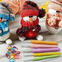 44pcs Ergonomic Crochet Hook Set, Includes 2-10mm Soft Rubber Handle Hooks, Knitting Stitch Markers, Knitting Needles, Measuring Tape, Comfortable Knitting DIY Tools - AND Style - View 6
