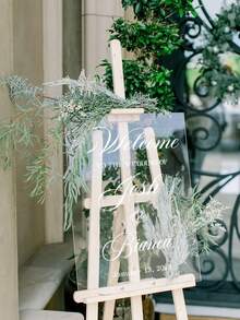 Cartel de bienvenida de boda de acrílico, cartel de entrada de boda moderno, decoración de boda, regalo de boda - Multicolor - Ver 4