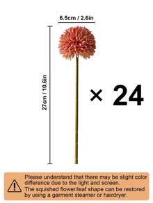 Bó hoa giả gồm 8/16 bông cúc, bồ công anh, cẩm tú cầu, thích hợp làm quà tặng cho bạn bè, cô dâu, trang trí đám cưới, nhà cửa, văn phòng, quán cà phê, tiệc tùng. - Màu Cam san hô - Xem 15