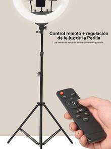 LED Ring Light For Live Streaming And Videos, Professional Ring Light Lighting With Remote Control, For Makeup, Photography And Digital Content. Compact And Portable LED Ring Light For Creators And Beauty Lovers - A - View 5