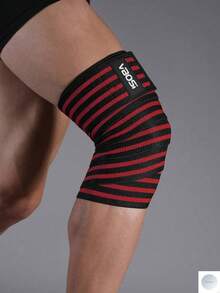 VBOSI 1pc Adjustable Compression Knee Sleeve, Unisex, Suitable For Squats, Weightlifting And Other Fitness Activities, Sports Knee Support, Gym Knee Pad OSTG - Black and White - View 10