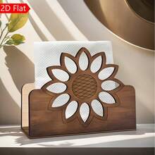 Wooden Tissue Box Holder, Decorative For Restaurant, Bar, Hotel, Home Kitchen Tabletop - A - View 7