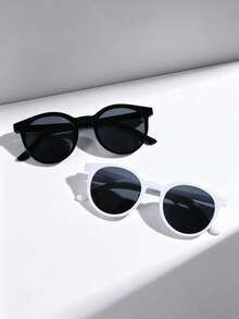 2 Pairs Fashionable Versatile Daily Wear Glasses, Suitable For Any Season - Multicolor - View 1