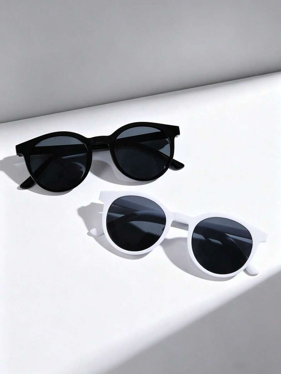 2 Pairs Fashionable Versatile Daily Wear Glasses, Suitable For Any Season - Multicolor - View 1