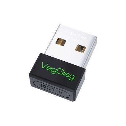 VegGieg USB即插即用WiFi5无线网卡，2.4G迷你适配器，适用于台式机和笔记本电脑