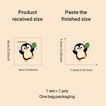 1pc Wall Sticker,Penguin Switch Sticker,Window Sticker,Self-Adhesive , Suitable For Bedroom And Living Room, Bedroom,Glass Decoration And Embellishment - A - View 12