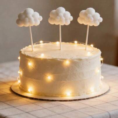Đồ trang trí bánh hình mây, que cắm bánh cupcake hình mây dễ thương, que xiên tráng miệng ngọt ngào, đồ trang trí bánh hình quả bông, thích hợp cho tiệc mừng em bé, tiệc sinh nhật, đám cưới.