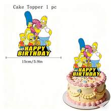 1pc Hot Selling Anime Theme: Birthday Flag Card | Top Choice Birthday Party Souvenir, Quality & Affordable Birthday Party Gift - Multicolor - View 6