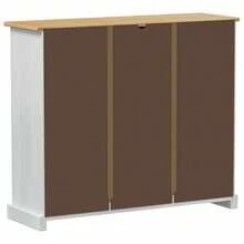 Armario Zapatero Corona 99 x 32 x 85 cm Madera de pino macizo - Blanco - Ver 6