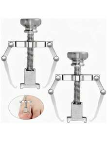 1 pièce Outil de correction d'ongle incarné en acier inoxydable de haute qualité, soulagement sans douleur pour l'inflammation de la rainure de l'ongle, convient aux hommes et aux femmes, cadeau élégant (style aléatoire) - Multicolore - Voir 2