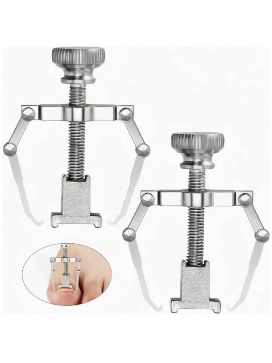 1 pièce Outil de correction d'ongle incarné en acier inoxydable de haute qualité, soulagement sans douleur pour l'inflammation de la rainure de l'ongle, convient aux hommes et aux femmes, cadeau élégant (style aléatoire)