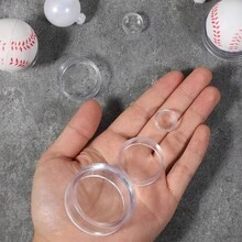 1/3/6/12pcs Clear Round Ball Display Stand, Transparent Baseball Box, Golf Ball Box, Small Baseball Acrylic Display Rack With Round Acrylic Plastic Display Stand, For Decorating Egg Crystal Ball, Golf Ball, Baseball, Softball, Tennis Ball, Ball Collections, 3 Different Sizes Provided - Transparent Circle - View 8