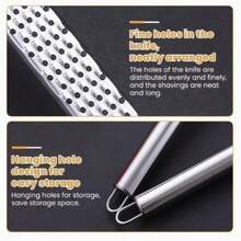 2/1pc Stainless Steel Lemon Zester With Long Handle - Ideal For Grating Chocolate, Cheese And Fruits - Perfect For Outdoor Camping And Home Use - Multicolor - View 8