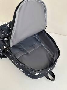 New Cartoon Korean Style Chic Casual Versatile Durable Backpack - Black - View 2