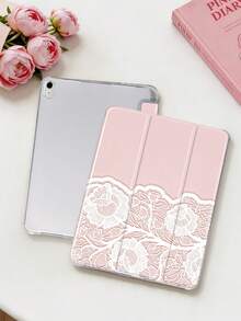 Ốp lưng máy tính bảng khoét rỗng họa tiết hoa hồng ren, tương thích với iPad Mini4/Mini5/Mini6/Mini7/Air/Air2/9.7/10.2/10.5/Air4/Air5/10.9/Pro 11-Inch/Thế hệ thứ 10/ Air 11-In.(M2)-2024/ Pro11-In.(M4)-2024/Air 11-Inch (M3) 2025/ (A16) 11 Inch Thế hệ thứ 11 2025/ Air 8(M4)2026(11-Inch), Galaxy Tab A8 10.5 Inch 2022. Bao gồm khe cắm bút cảm ứng tích hợp, chân đế gập 3 lần, bảo vệ cạnh mềm TPU, chức năng ngủ/thức từ tính, thiết kế đơn giản/sáng tạo/vui nhộn/cá nhân hóa. - Nhiều màu - Xem 3