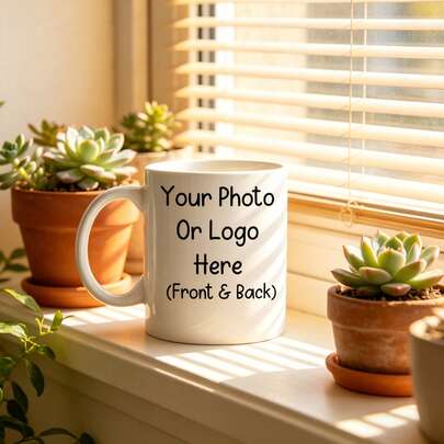 1 pièce Mug personnalisé, Mug à café personnalisé avec votre design, Mugs de bureau pour couples, Tasses à café d'entreprise, Cadeau de mug d'affaires pour couples, Mug photo, Cadeau pour lui/elle, Convient pour la fête des mères ou la Saint-Valentin et toutes sortes de festivals pour votre amoureux ou partenaire