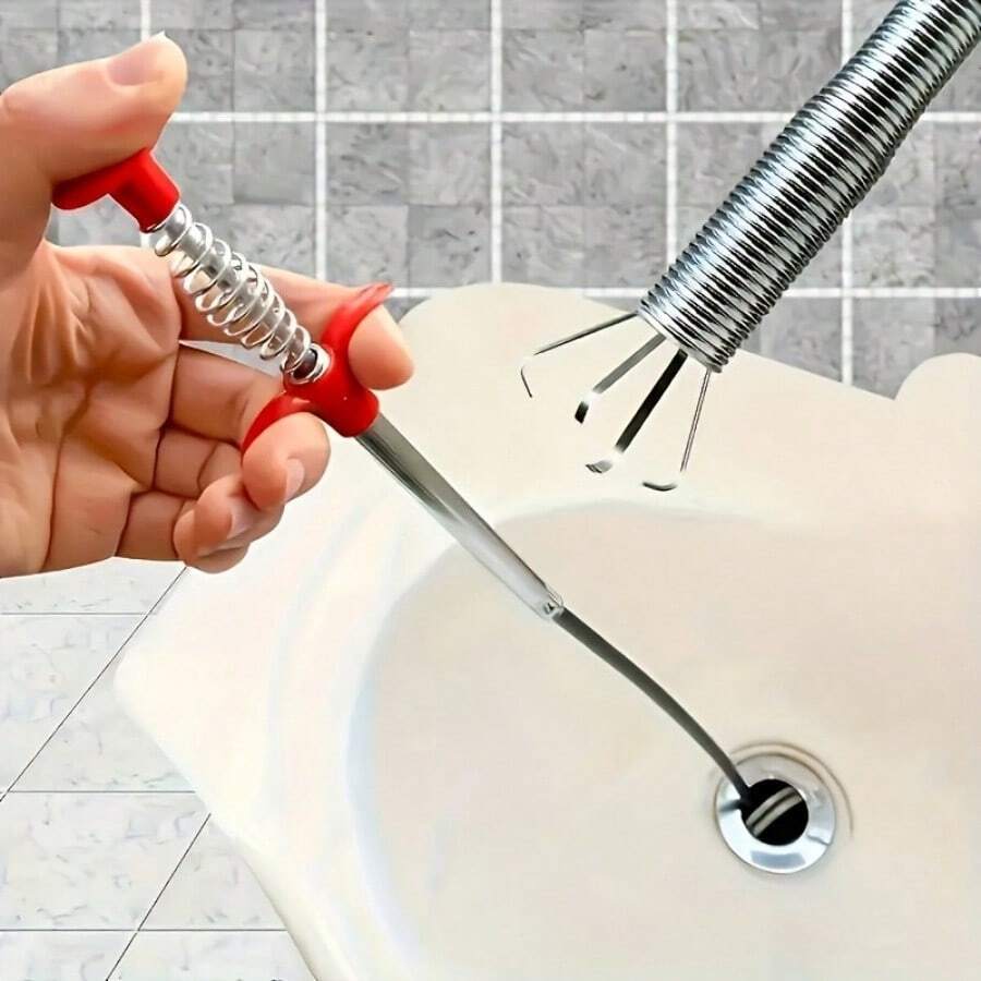 1个管道疏通器，马桶堵塞清除器 - 家用四爪马桶搋子，柔性排水管过滤器，垃圾夹，适用于水槽、管道、马桶、餐厅、酒店等场所，365天可用 - 多色 - 查看 1