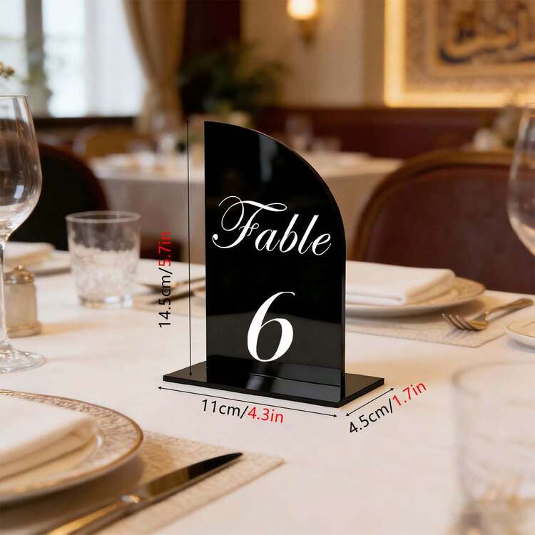 Bảng số bàn bằng acrylic có thể tháo rời, thiết kế tối giản, phù hợp cho khách sạn, tiệc sinh nhật, nhà hàng, hội họp, đám cưới, triển lãm, dùng để nhận diện bàn. - BJ3063 - Xem 15