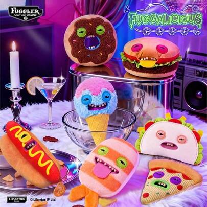  ZURU Fuggler Fuggalicious 9英寸毛绒可爱怪兽玩偶，多种颜色可选