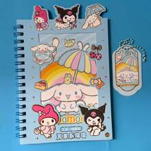 SANRIO 27pcs Cute Cartoon Sticker Combination Notebook, DIY Scrapbooking Material - Sticker - View 4
