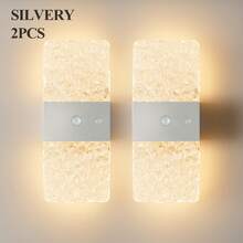Crystal Motion Sensor Wall Lamp, LED Magnetic Wall Light, 1200mAh Battery-Powered Night Light, Easy To Install, Adjustable Color Temperature And Brightness, Suitable For Hallways, Bathrooms, Bedrooms, Stairs, Home Decor, Living Room Decor, - Square Hill - View 23