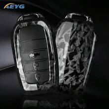 Ốp chìa khóa xe hơi bằng nhựa ABS kiểu sợi carbon cho CHR, Hilux, Fortuner, Land Cruiser 200, Camry, Corolla, Crown, RAV4 & Highlander - A - Xem 3