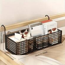 1 pièce Étagère de rangement de chevet - Design à grille ouverte économisant l'espace, structure en porte-à-faux robuste, convient pour le dortoir, la chambre, le bureau - Parfait pour les petits espaces et une vie rangée, rangement mural et organisation de la chambre, essentiel pour le dortoir, design minimaliste - Multicolore - Voir 6
