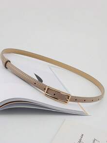 1pc Women's Vintage Small Leather Belt, Fashion Minimalist Versatile Casual Belt For Dresses, Jeans, Coats - A - View 6