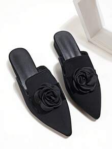 Dép hở gót gợi cảm dành cho nữ, sandal mũi nhọn gót dày thời trang mới, thích hợp để phối cùng váy. - màu đen - Xem 5