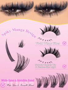 560/680Pcs D Curl Lash Clusters Kit 4 Styles Spiky Fairy Lashes & Bottom Lashes Mixed 100D 120D 150D Long Individual Lashes Tray Large Capacity Soft Comfortable Easy Apply Natural DIY Lash Extensions Beginner Friendly For Daily Eye Makeup - C - View 6