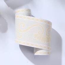 Cenefa adhesiva decorativa para azulejos, borde de pared decorativo para cocina, baño, zócalo impermeable - Rollitos de flores de color amarillo cálido - Ver 7