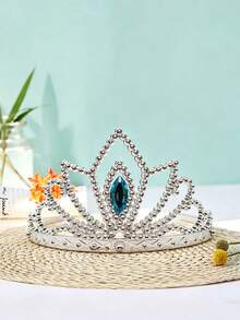 Princess Tiara Headband, Birthday Party Costume Headpiece, Holiday Event Performance Headwear - Silver - View 4