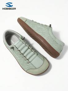 Giày thể thao tối giản kiểu đi chân trần, mũi rộng, thiết kế một quai, unisex, đơn giản và thoáng khí, giày chạy bộ đường mòn thoải mái, phần trên bằng da PU. - màu xanh da trời - Xem 5