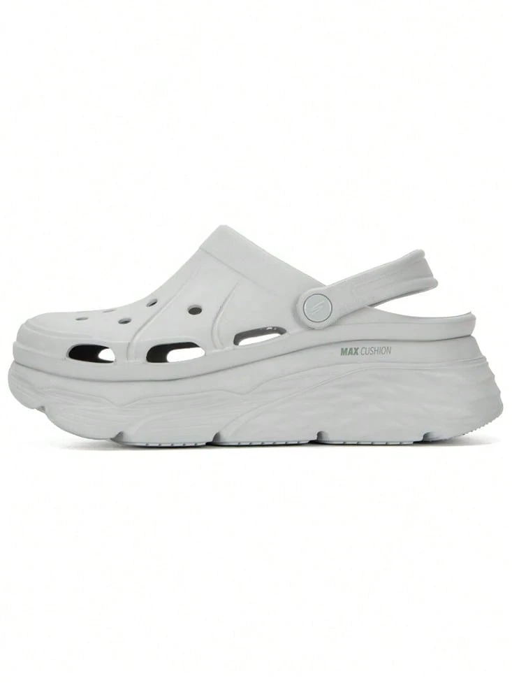 Skechers Dép xăng đan mùa hè dành cho nữ, đế dày, thoáng khí, chống trượt, mũi kín, thích hợp đi biển. - Màu Xám nhạt - Xem 1