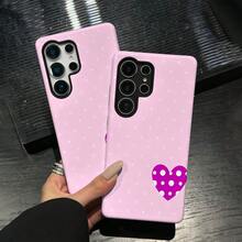 Funda para teléfono - Funda para teléfono - Funda minimalista 2 en 1 con diseño de corazón de lunares, compatible con Samsung Galaxy S26 Ultra, S26 Plus, S26, S25 Plus, S25 Edge, S24, S23, S22, S21 Ultra Plus, S20 FE 5G, Note 20 Ultra;A prueba de golpes, duradero, resistente a arañazos, adecuado para varios modelos de  17, 16, 15, 14, 13, 12, 11, Plus, Air, Pro, Max, Plus, Ultra, A05, A06, A07, A13, A14, A15, A16, A17, A26, A52, A53, A54, A55, A56, A32, A34, A35, A36, A71. - Color mixto 1 - Ver 3
