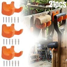 Giá để dụng cụ làm vườn có khung gắn vít, giá đỡ dụng cụ - Bộ vít móc màu cam (7 cái) - Xem 1